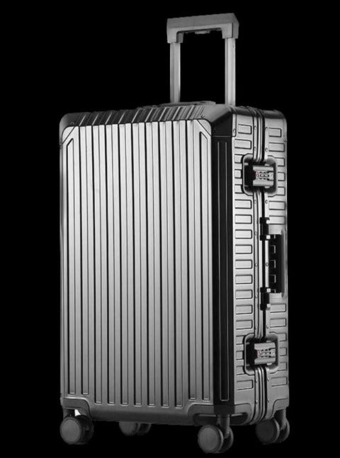 Smooth Aluminium Luggage (Black)