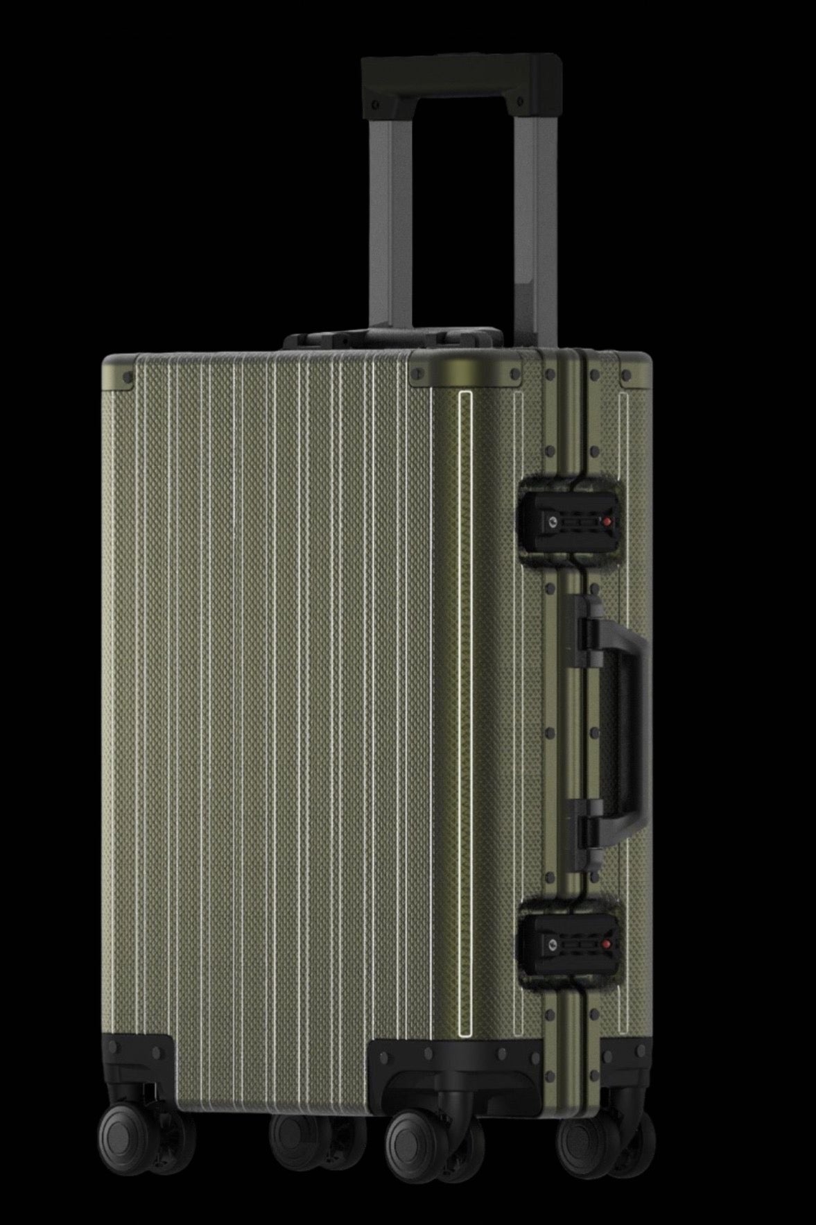 Diamond Aluminium Luggage (Dark Green)