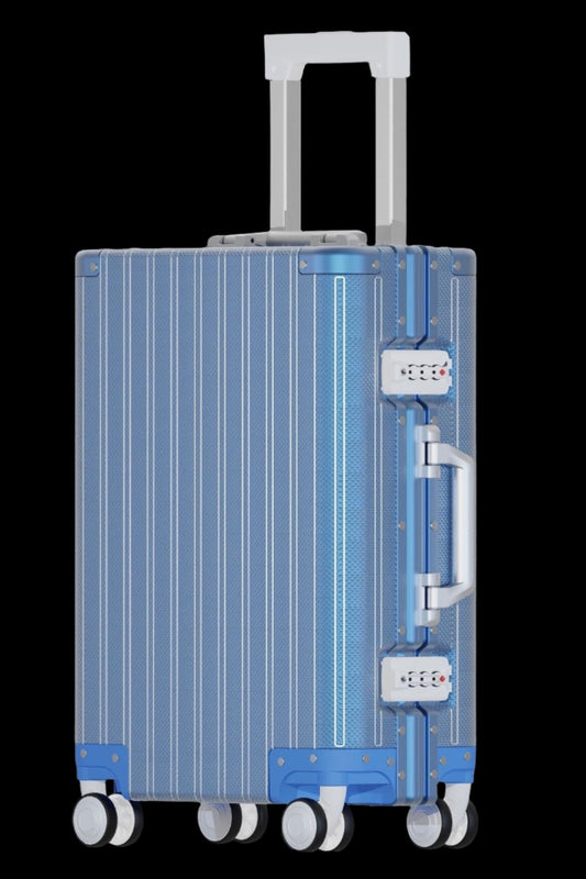 Diamond Aluminium Luggage (Sky Blue)