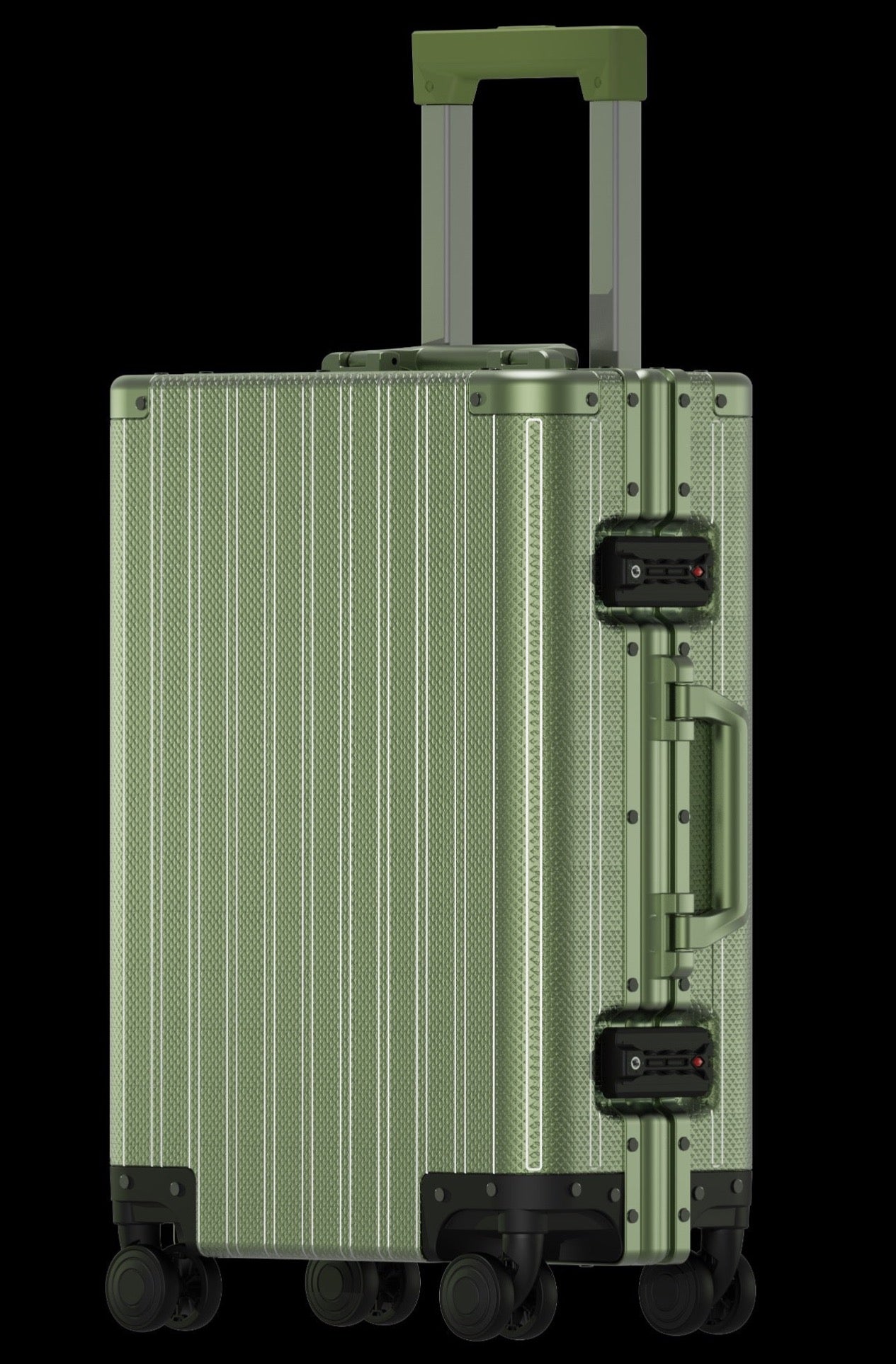 Diamond Aluminium Luggage (Light Green)