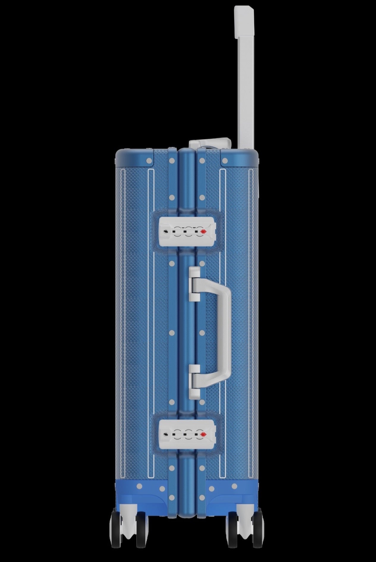 Diamond Aluminium Luggage (Sky Blue)